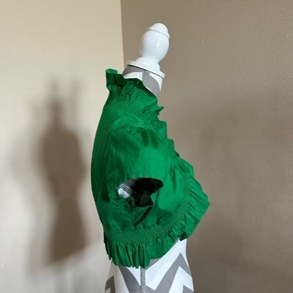 Chocolate brand green cropped shrug, size M - Picture 2 of 5